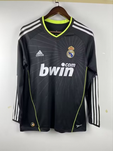 10-11 Retro Version Real Madrid Black LS Thailand Soccer Jersey AAA-301/601