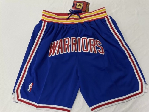 Golden State Warriors NBA Blue Shorts-805