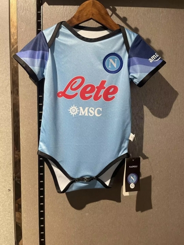 (Size 9-12) 2023/24 Napoli Home Blue Youth/Kids Soccer Uniform-308