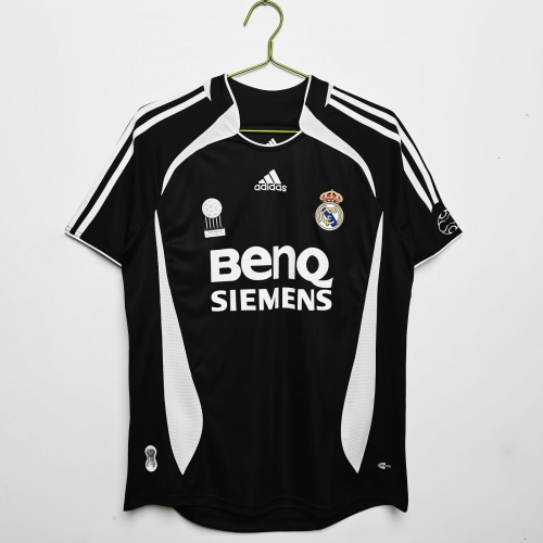 06-07 Retro Version Real Madrid 2nd Away Black Thailand Soccer Jersey AAA-710/503/811