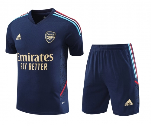 2023/24 Arsenal Royal Blue Thailand Soccer Training Vest Unifrom-418