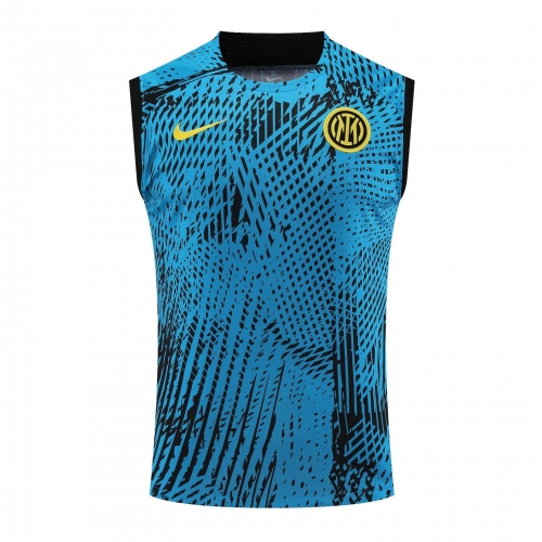 2023/24 Inter Milan Blue & Green Thailand Soccer Training Vest-418