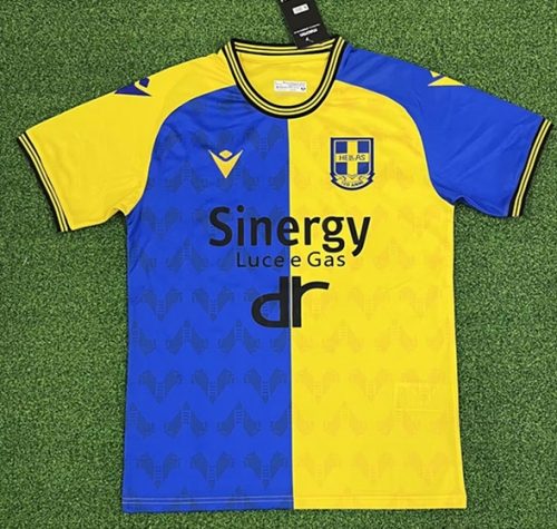 120th Commemorative Edition Hellas Verona FC Yellow &  Blue Thailand Soccer Jersey AAA-320