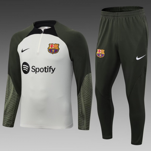 2023/24 Barcelona Light Gray Soccer Tracksuit Uniform-411