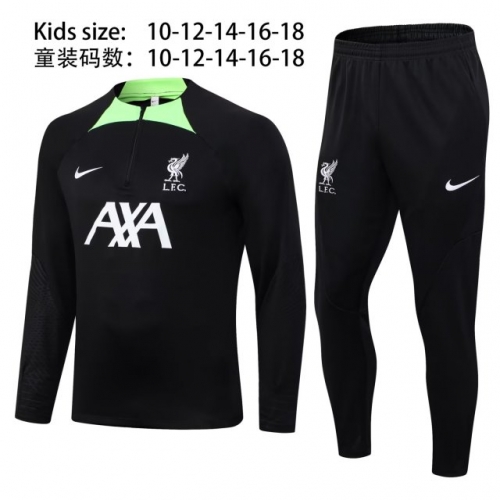 Fans 2023/24 Liverpool Black Kids/Youth Soccer Tracksuit Uniform-801/411/GDP