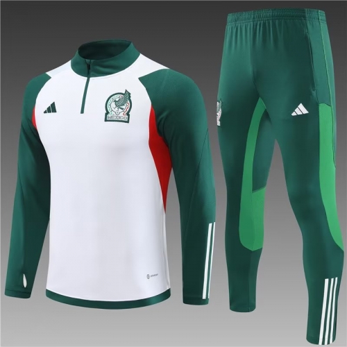 2023/24 Mexico White Thailand Soccer Tracksuit Unifrom-801