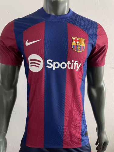 Player Version 2023/24 Barcelona Home Red & Blue Thailand Soccer Jersey AAA-308/MY/703