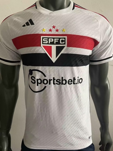 Player Version 2023/24 São Paulo FC Home White Thailand Soccer Jersey AAA-308/MY/888/703