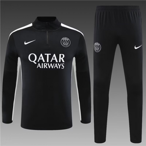 2023/24 Paris SG Black Tracksuit Soccer Uniform-801