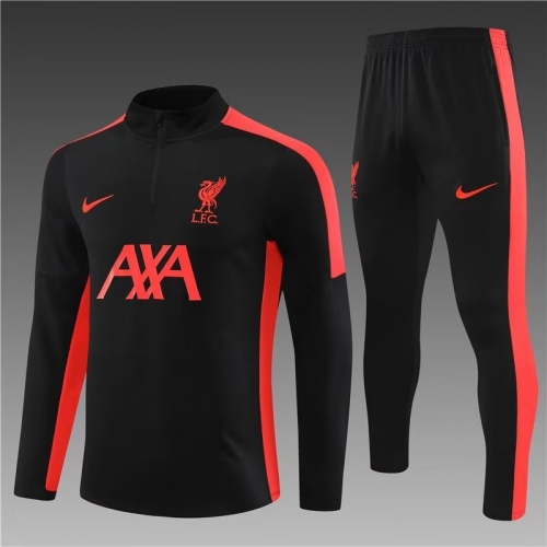 2023/24 Liverpool Black Soccer Tracksuit Uniform-801
