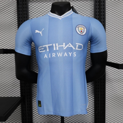 Player Version 2023/24 Manchester City Home Blue Thailand soccer jersey AAA-888/308/MY
