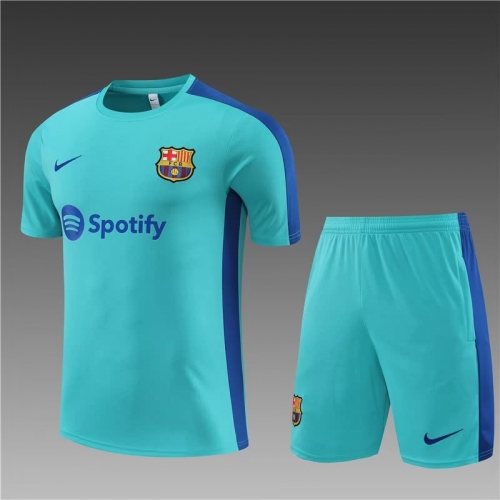 2023/24 Barcelona Green Shorts-Sleeve Thailand Tracksuit Uniform-PO/801