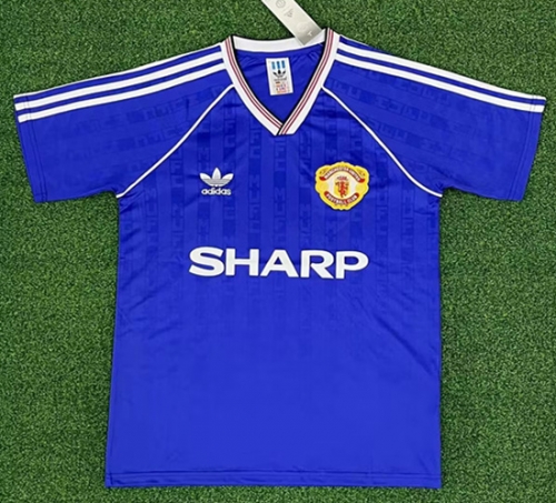 88-90 Retro Version Manited United Blue Thailand Soccer Jersey AAA-320/811/503