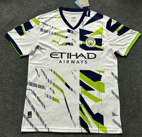2023/24 Manchester City White & Green Thailand soccer jersey AAA-711