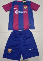 2023/24 Barcelona Home Red & Blue Kids/Youth Soccer Uniform-SKE/507