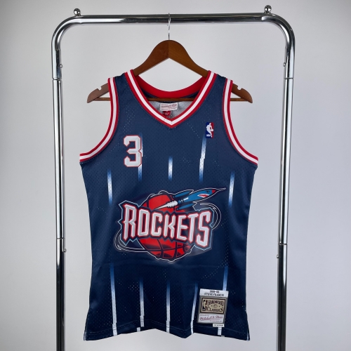 MN Hot Press 99-00 Retro Houston Rockets Blue NBA #3 Jersey-311