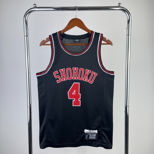 With logo NBA Slam Dunk Version Black #4 NBA Jersey-311