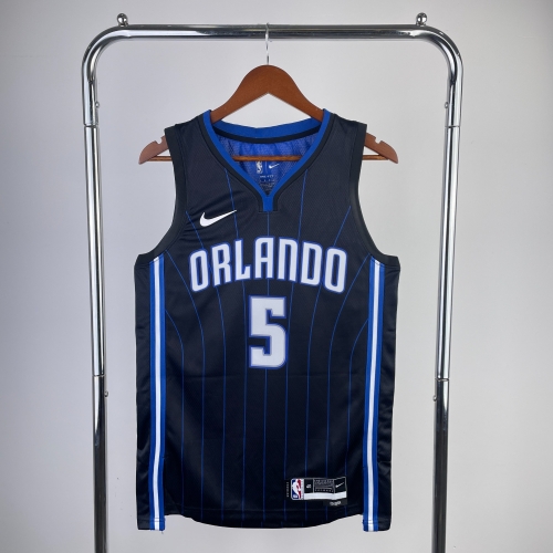 2023 Season NBA Orlando Magic Black & Blue #5 Jersey-311
