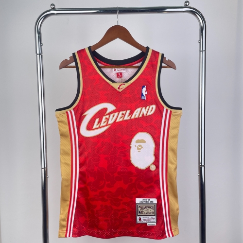 BAPE×M&N Jonited Version Cleveland Cavaliers NBA Red #93 Jersey-311