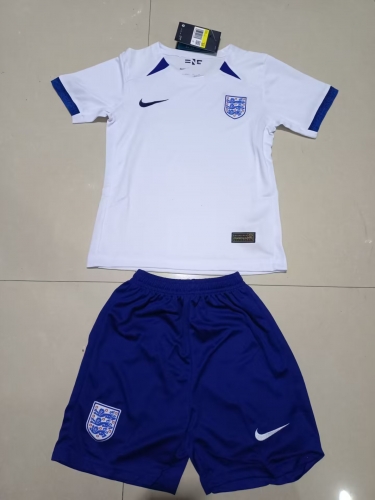 World Cup Women England Home White Kids/Youth Soccer Uniform-507