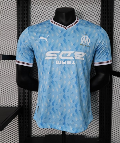 Player Special Version 2023/24 Olympique de Marseille Blue Thailand Soccer Jersey AAA-888