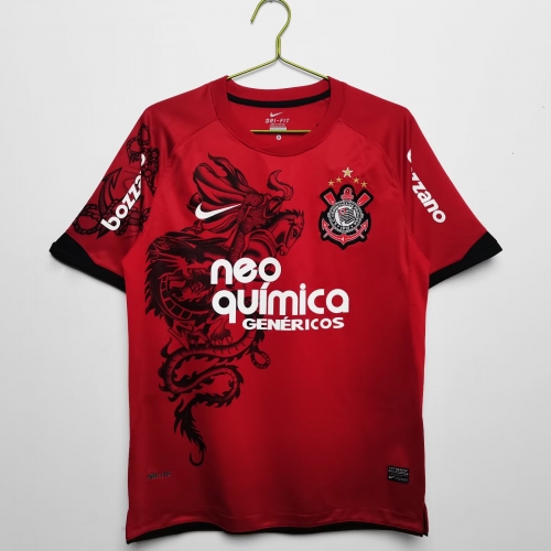 2011-2012 Retro Version Corinthians 2nd Away Red Thailand Soccer Jersey AAA-710