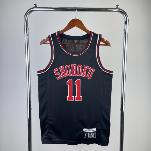 With logo NBA Slam Dunk Version Black #11 NBA Jersey-311