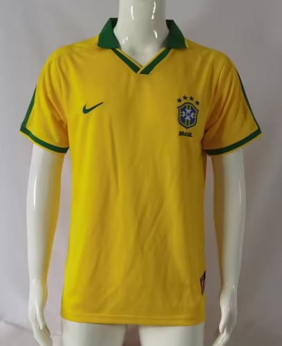 1977 Retro Version Brazil Home Yellow Thailand Soccer Jersey AAA-503