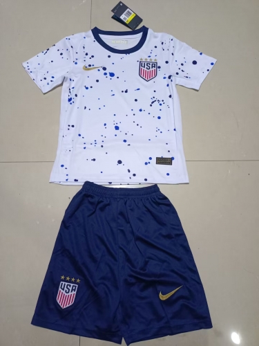 2023/24 World Cup Women United State Home White Soccer Uniform-507