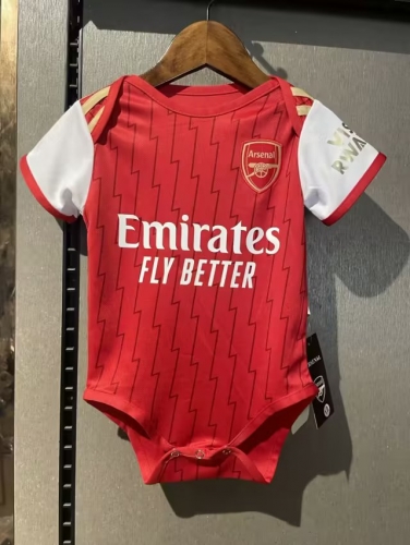 (Size 9-12) 2023/24 Arsenal Home Red Baby Soccer Uniform-308