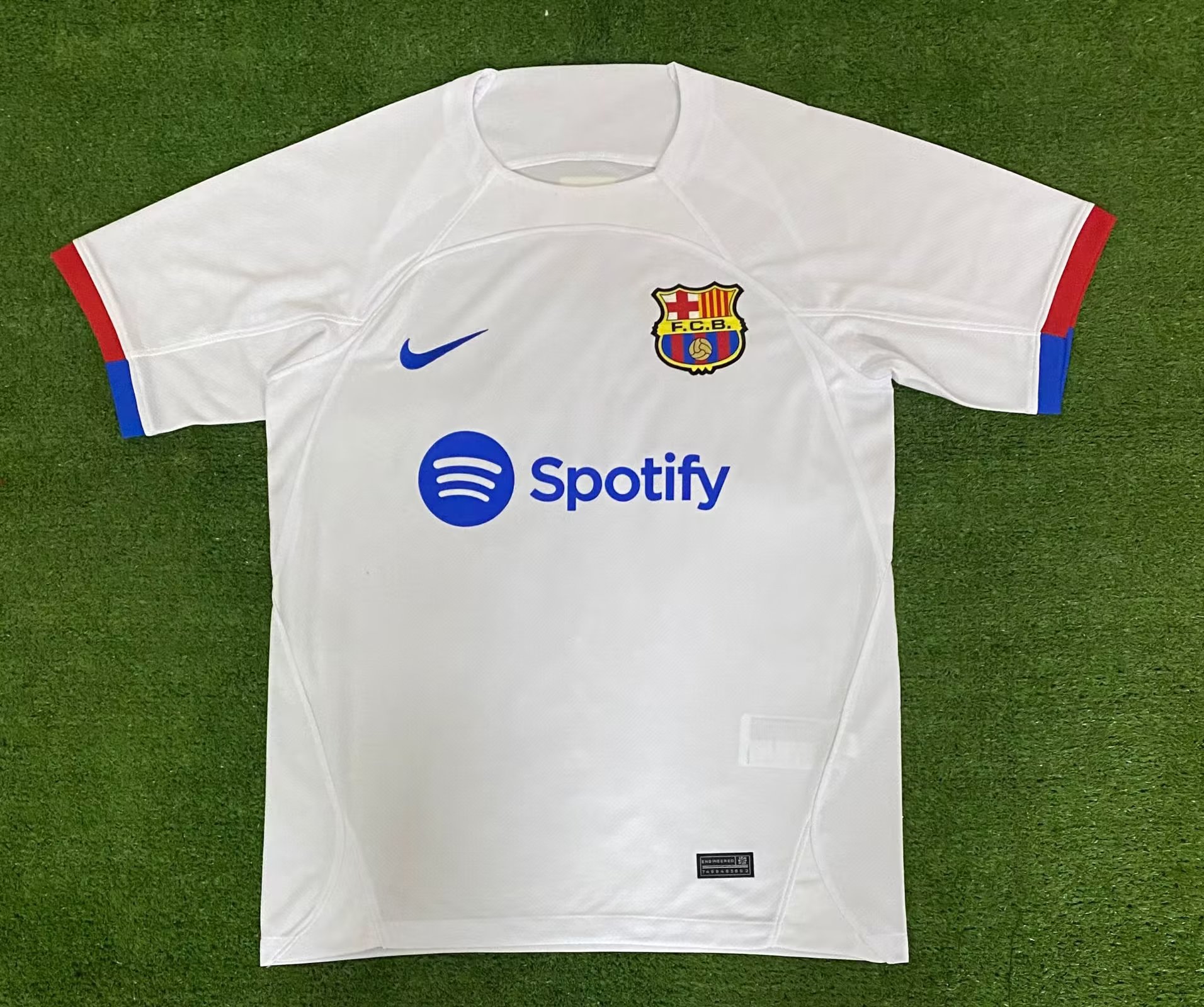 2023/24 Barcelona White Thailand Soccer Jersey AAA-YGC
