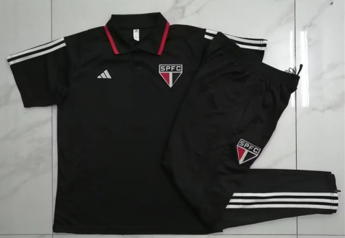 2023/24 São Paulo FC Black Thailand Polo Uniform-815