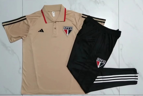 2023/24 São Paulo FC Dark Yellow Thailand Polo Uniform-815