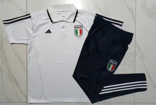 2023/24 Italy White Thailand Soccer Polo Uniform-815