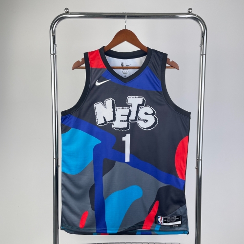 2024 Season City Version Brooklyn Nets NBA Blue & Black #1 Jersey-311