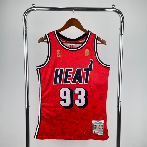 BAPE×M&N Jointed Version Chicago Bull NBA Red #93 Jersey-311