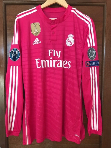 With patch 1415 Retro Version Real Madrid Red #7 (RONALDO) LS Thailand Soccer Jersey AAA-301