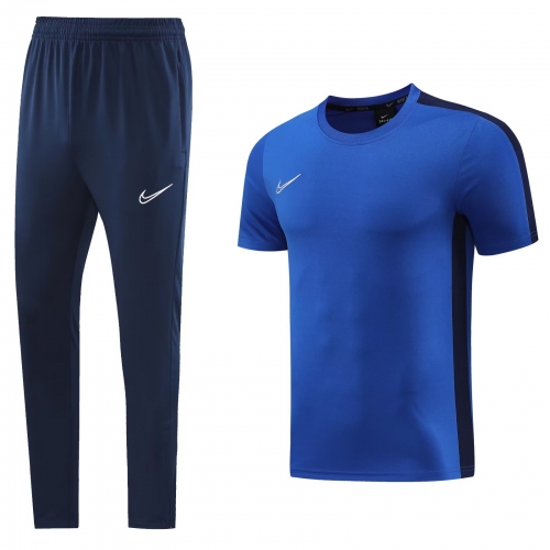 #ND02 Nike CaiBlue Shorts-Sleeve Tracksuit Uniform-LH