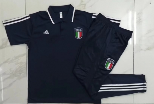 2023/24 Italy Royal Blue Thailand Soccer Polo Uniform-815