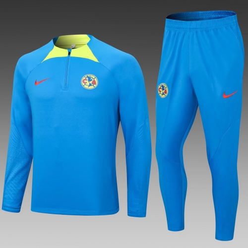 2023 Club América Blue Thailand Soccer Tracksuit Uniform-411