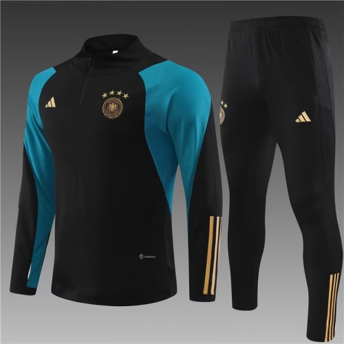 2023/24 Germany Black Thailand Soccer Tracksuit Uniform-801/411