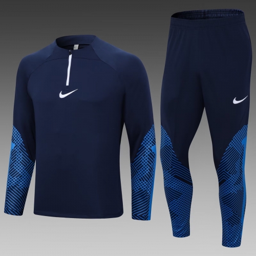 Nike #2330 Royal Blue Soccer Tracksuit Uniform-411