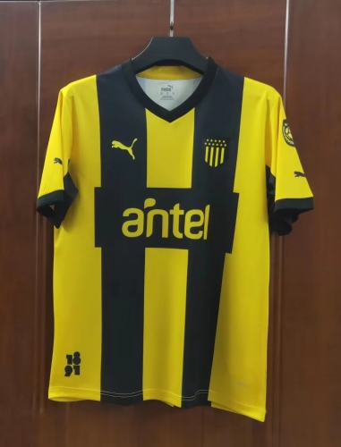 2023/24 CA Peñarol Home Yellow & Black Thailand Soccer Jersey AAA-301