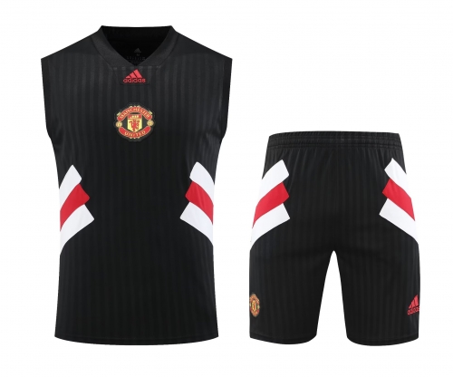 2023/24 Manchester United Black Thailand Soccer Training Uniform-418