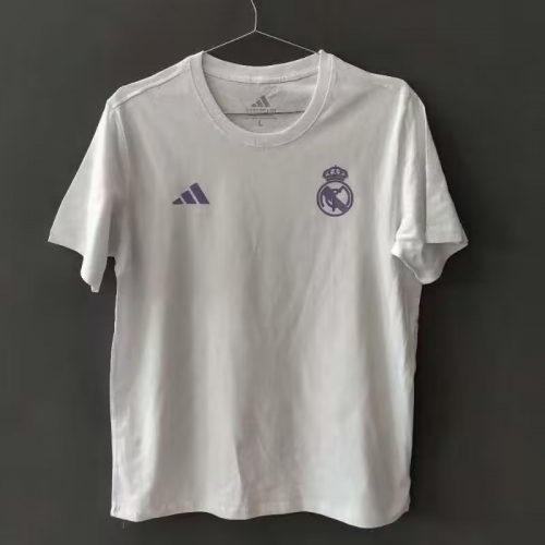 2023-24 Real Madrid White Cotton T-Shirts-308