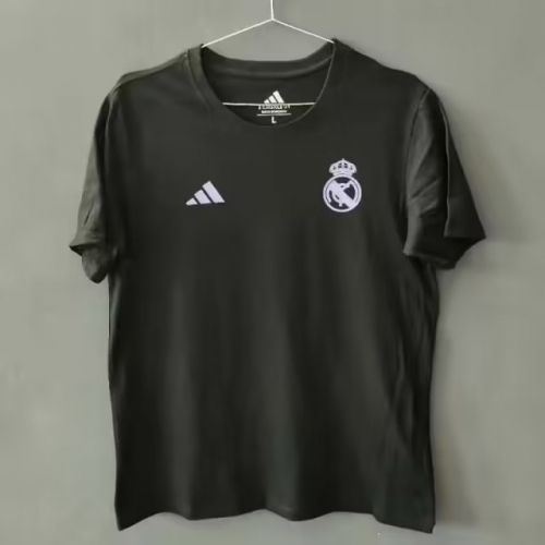 2023-24 Real Madrid Black Cotton T-Shirts-308