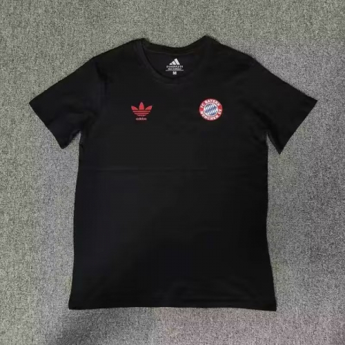 2023-24 Bayern München Black Cotton T-Shirts-308