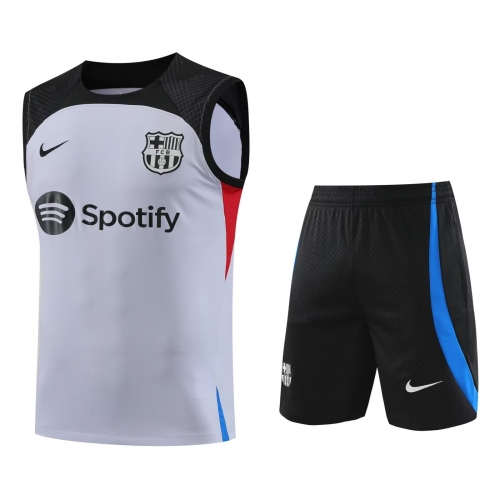 2023/24 Barcelona Gray Training Soccer Jersey Uniform-418