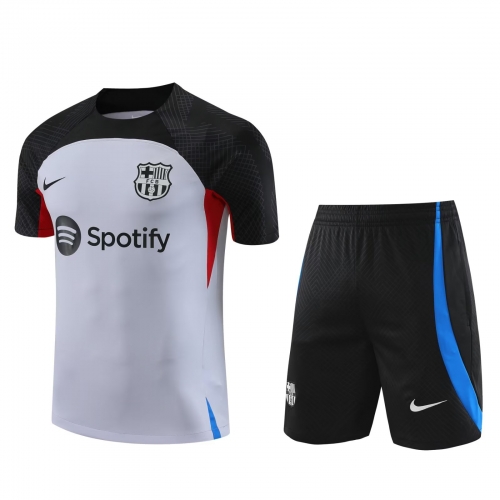 2023/24 Barcelona Gray Shorts-Sleeve Thailand Tracksuit Uniform-418