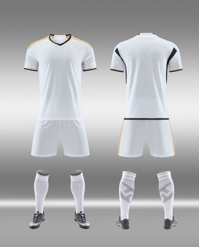 Customize 2023/24 Real Madrid Home White Soccer Uniform-DN